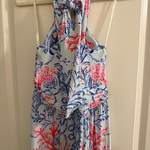 Lilly Pulitzer Montecito Coral Striped Maxi Halter Dress - Picture 7 of 10